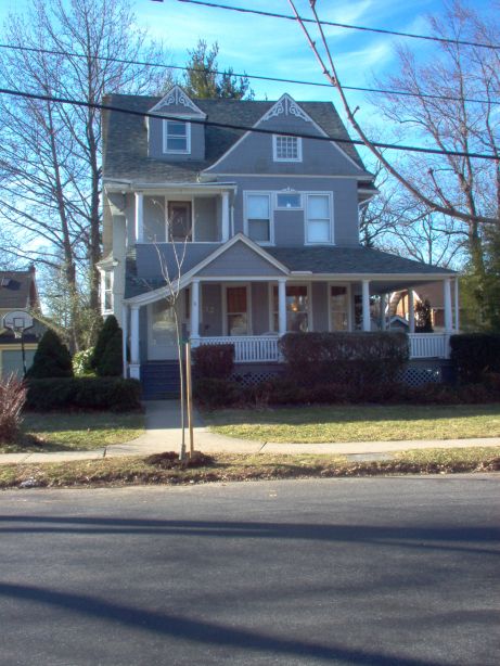 across the street