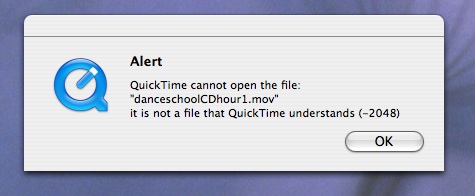 Quicktime Error
