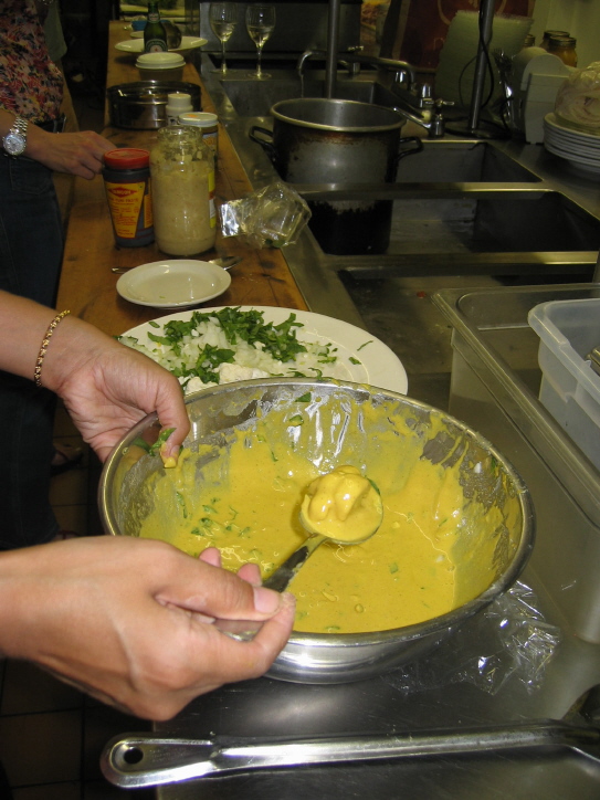 Preparing Pakoras